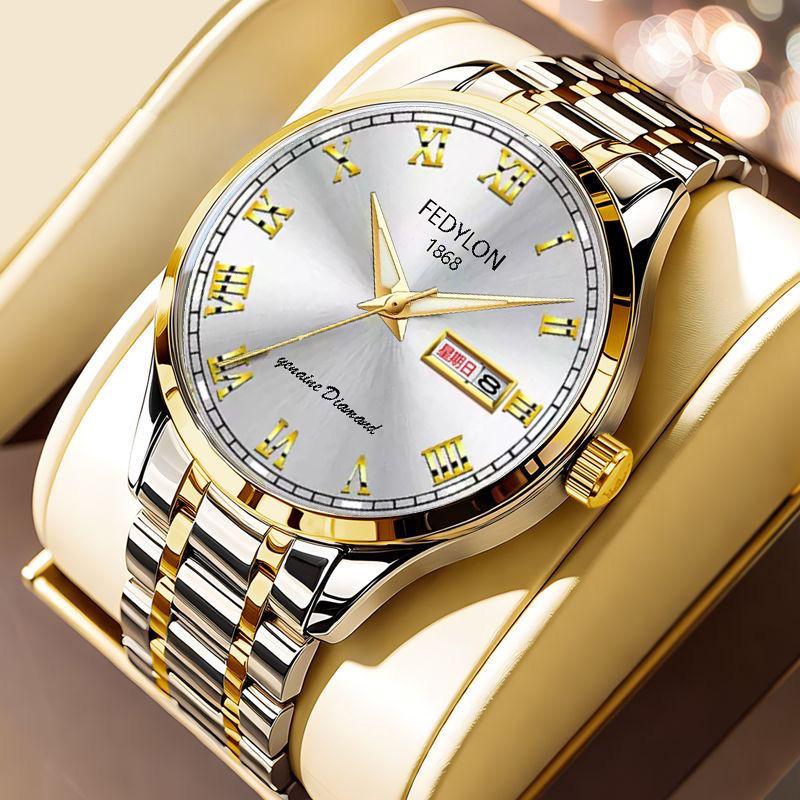 Ceas bărbătesc cuarț, ceas faimos pentru studenți, curea din oțel, impermeabil, complet automat, model bărbătesc