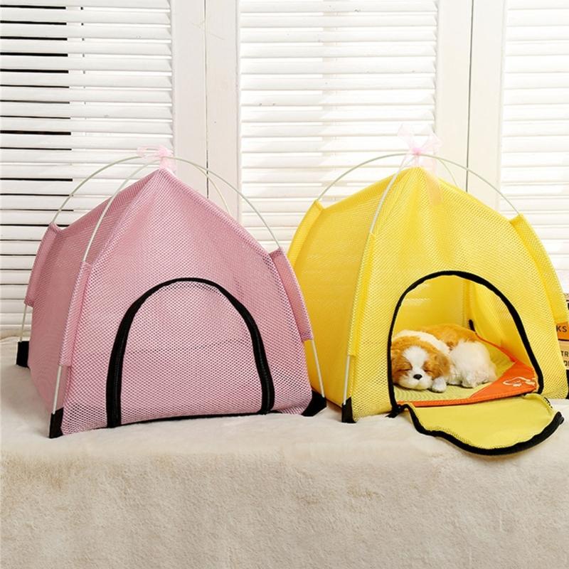 Simple Summer Teepee for Pet House Indoor House Tent Teepee for Small Animals Foldable Shelter Pet Furniture