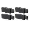 4PCS IEC320 C8 To C13 Power Cord Adapter PVC Housing IEC320 Power Plug Adapter for Laptop Ups Socket