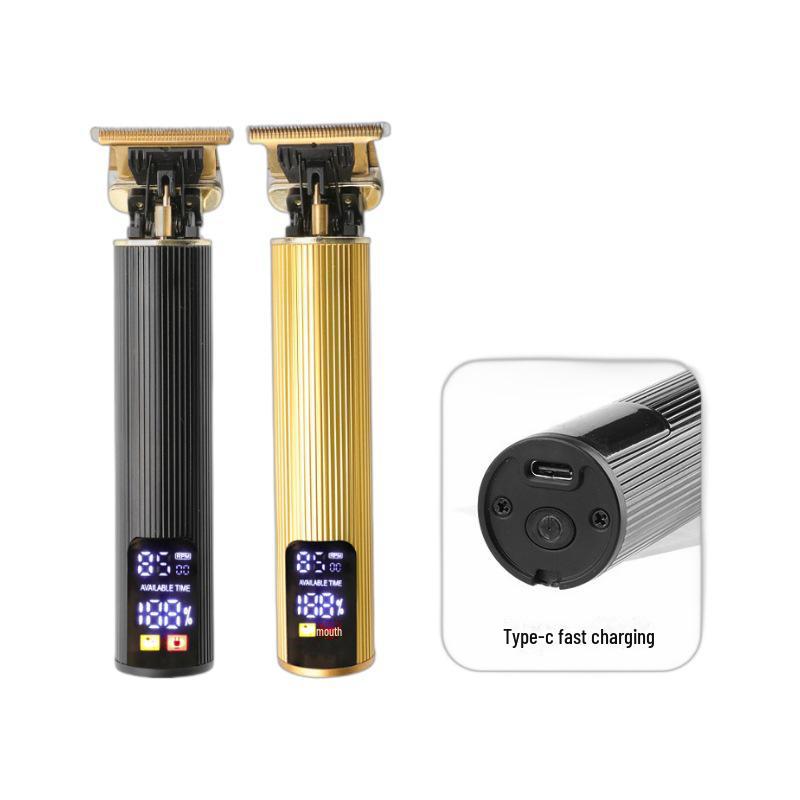 Rechargeable LED Hair Clippers: Digital Display Electric Trimmer for Haircut & Carving