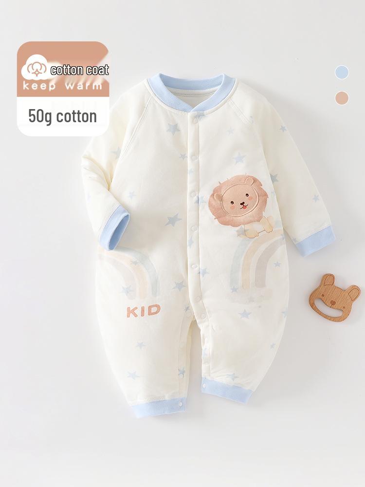 A-Class Baby Romper: Warm, Padded Spring/Autumn Cotton Jumper for Newborns Boys & Girls