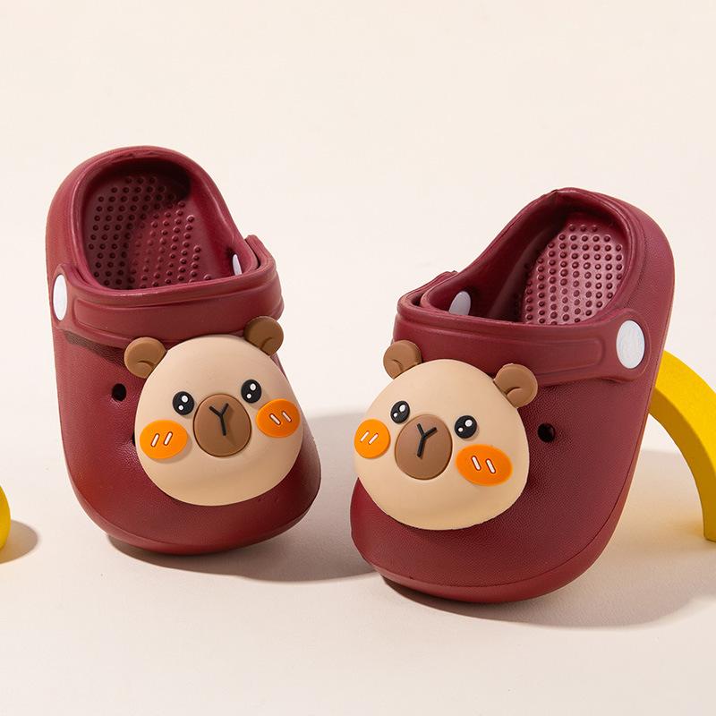Girls Slippers, Boys Indoor Waterproof Soft-soled Shoes 130 хаки