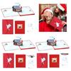 Lighted Up Christmas Greeting Cards Illuminated Christmas Card with LED Light for Kid Adult Winter Holiday Celebration