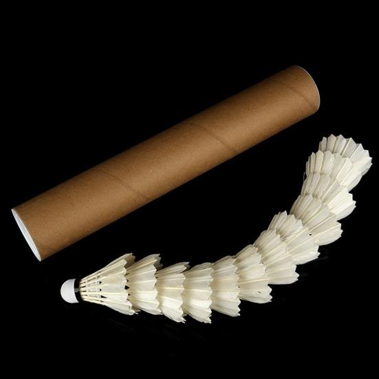 3/6/12 Stück Gänsefeder-Badminton-Federbälle, langlebig, hohe Elastizität, Badminton für Training und Unterhaltung