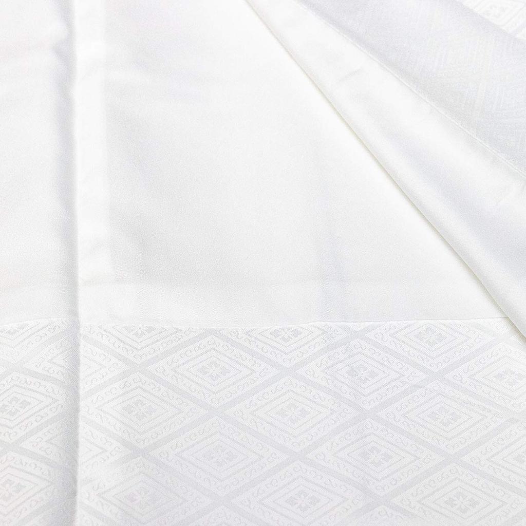 Washable Coat with Background Pattern and Single [KYOETSU] [KYOETSU] Crest, Item, Men's (3L, White)