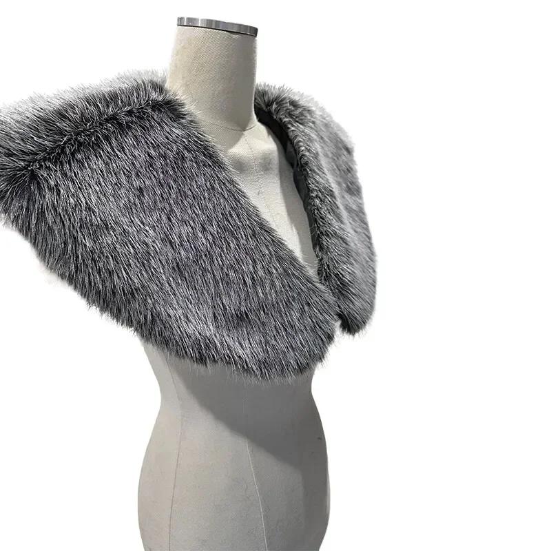 Mens Viking Fur Shawl for Women Medieval Faux Fur Mantle Shoulder Wrap Collar Warrior Renaissance LARP Cosplay Costume