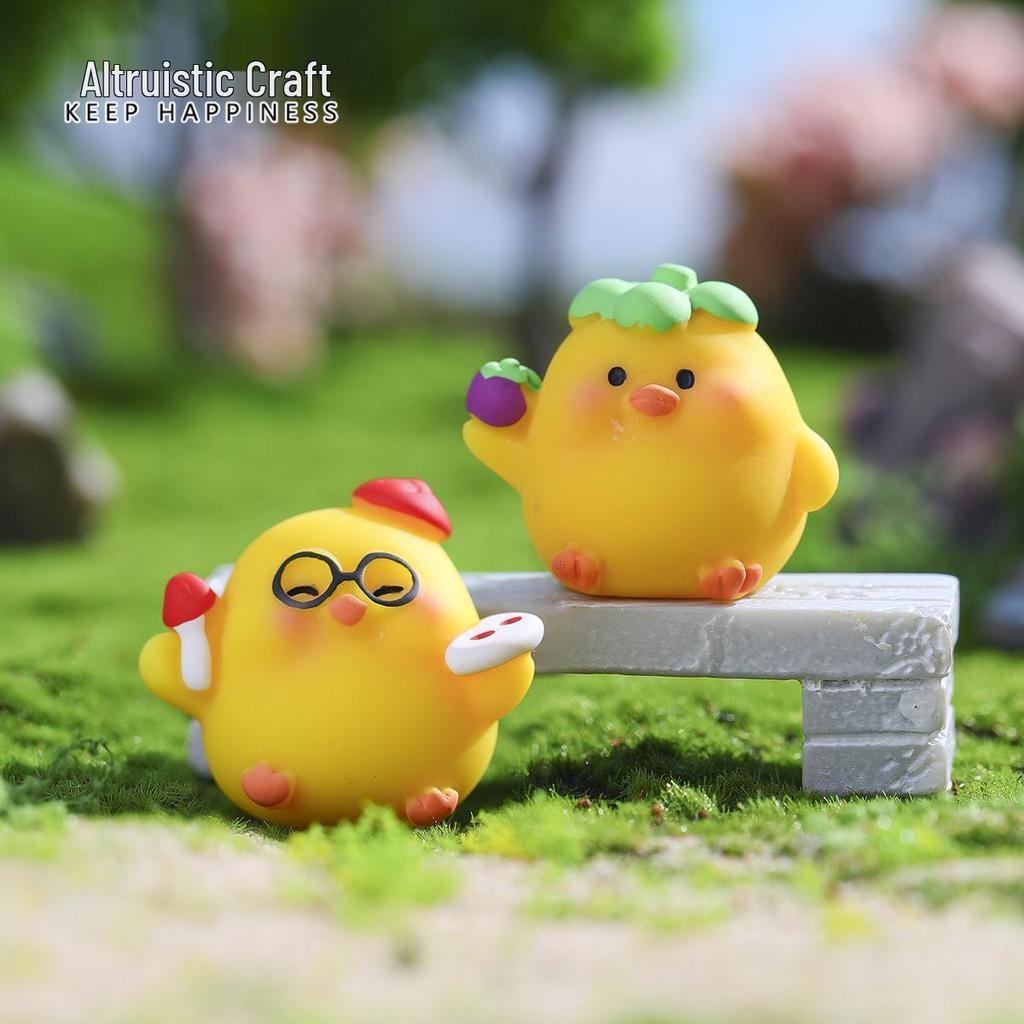 Fat Chicken Miniature Resin Craft Car Ornaments & DIY Accessories
