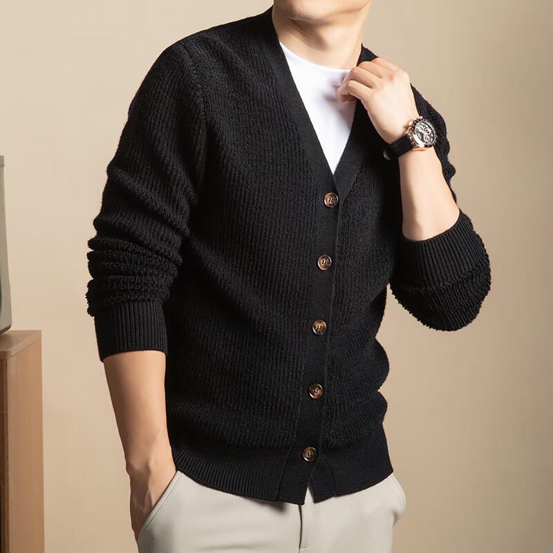 Firstview Men's V-Neck Wool Cardigan