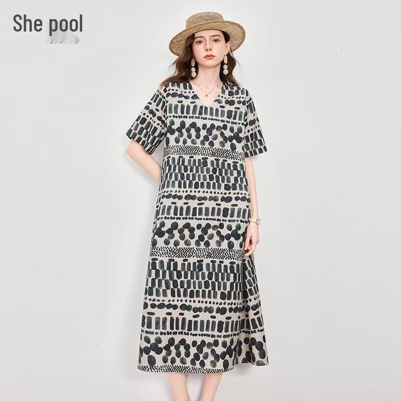 Women s Relaxed Tencel Linen Midi Dress L