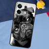 Cute Black Pug Dog Case For Xiaomi Redmi Note 13 Pro Plus Note 9 10 11 12 Pro 9S 10S 11S 12S 10C 12C 13C Coque