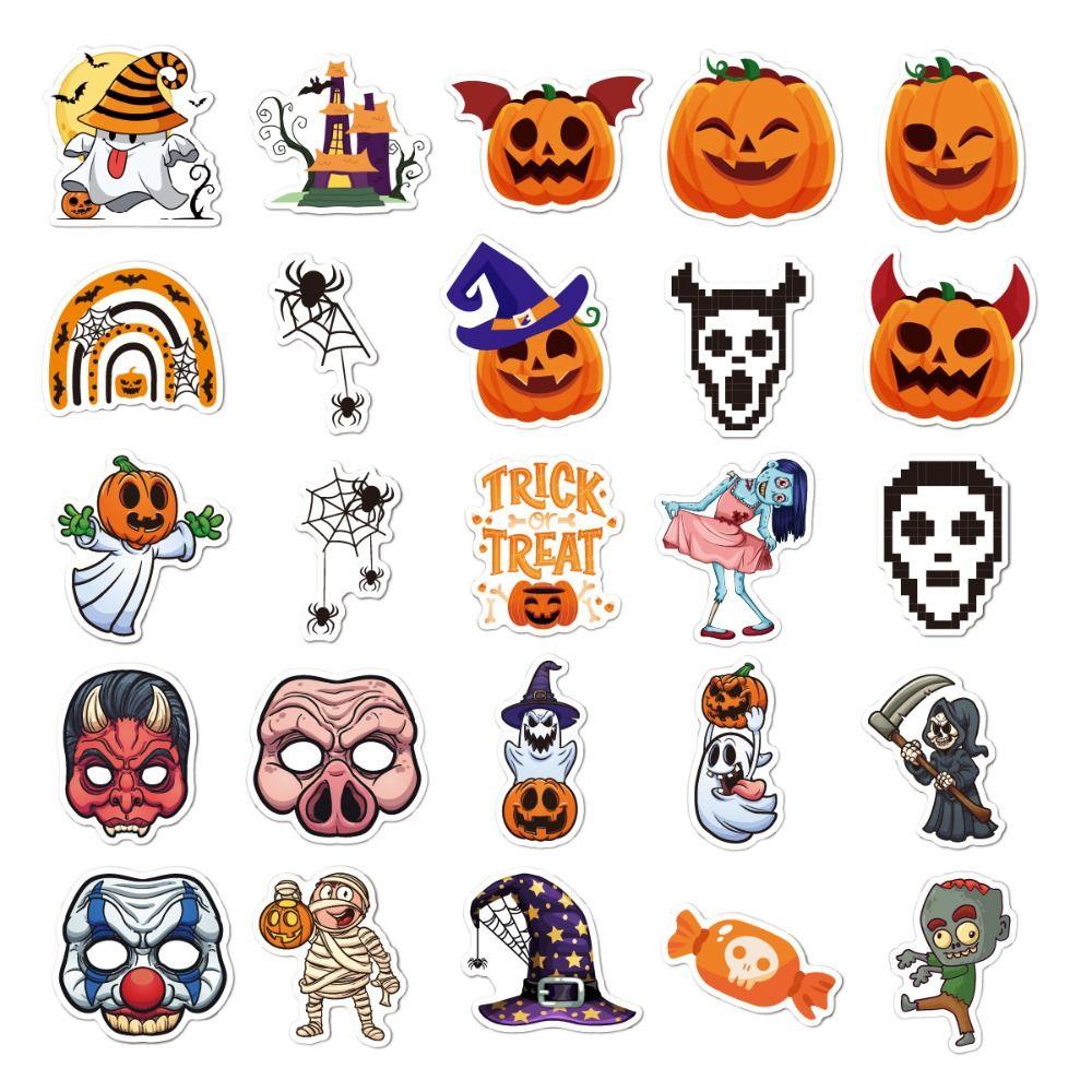 Decorative Decals DIY Pumpkin Stickers Party Decor Halloween Stickers 50pcs/set   Suitcase