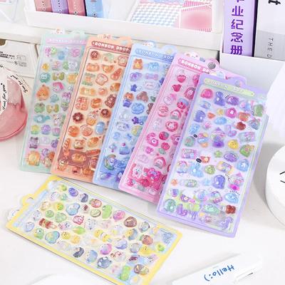 Kawaii Tiere Cartoon 3D Aufgeblasene Sticker Schreibwaren DIY Scrapbooking Tagebuch Aufkleber Klebe Deko Kunstbedarf NiedlicheSticker