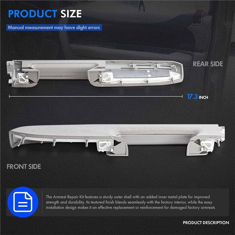 For Chevy Silverado 1500 2500HD 3500HD 2010-2014 For GMC Sierra 1500 2500 Armrest Front Right Repair Kit 22818471