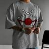 Koszulka Unisex z Postacią z One Piece - Yonko Buggy 2026 Lato Nowy Popularny Nadruk Anime Amerykański Casualowy Rodzinny Krótki Rękaw