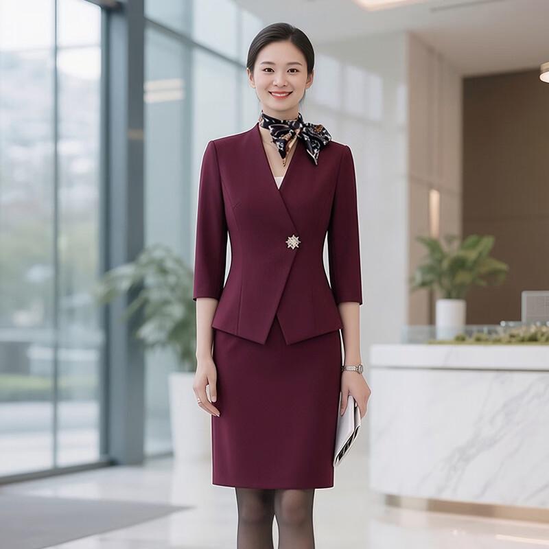 

Women s 3-Piece Seven-Sleeve Business Suit Set 4XL