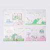 4pcs File Bags For Document Cute Cartoon File Holder Snap Button PVC Folder Pen Box Office Information Bag Student Stationery
