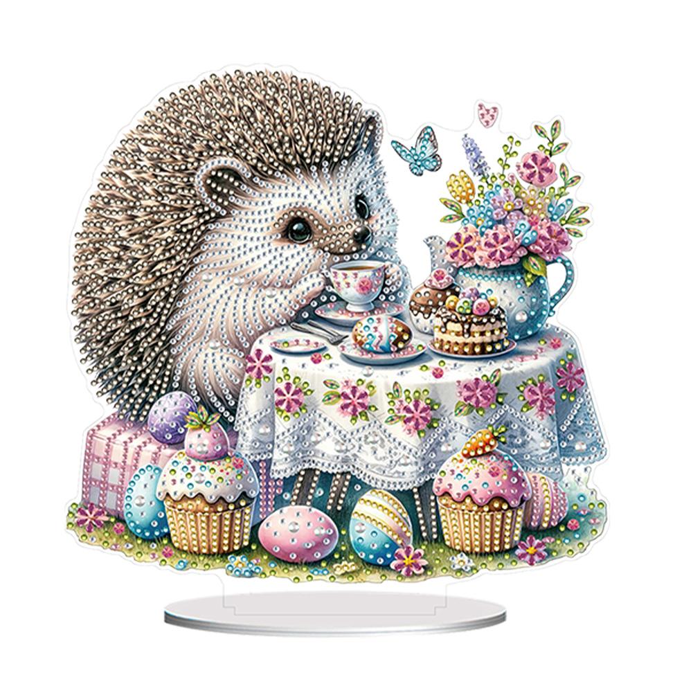 Acrylic Special Shape Piano Rabbit Table Top Diamond Painting Ornament Kits Rhinestones Desktop Ornaments for Home Office Decor