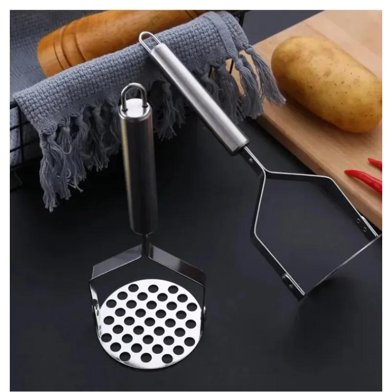 Stainless Steel Potato Masher Kitchen Pumpkin Garlic Vegetable Fruit Easy Mud Press Grinder Food Crusher Kitchenware Home Gadget