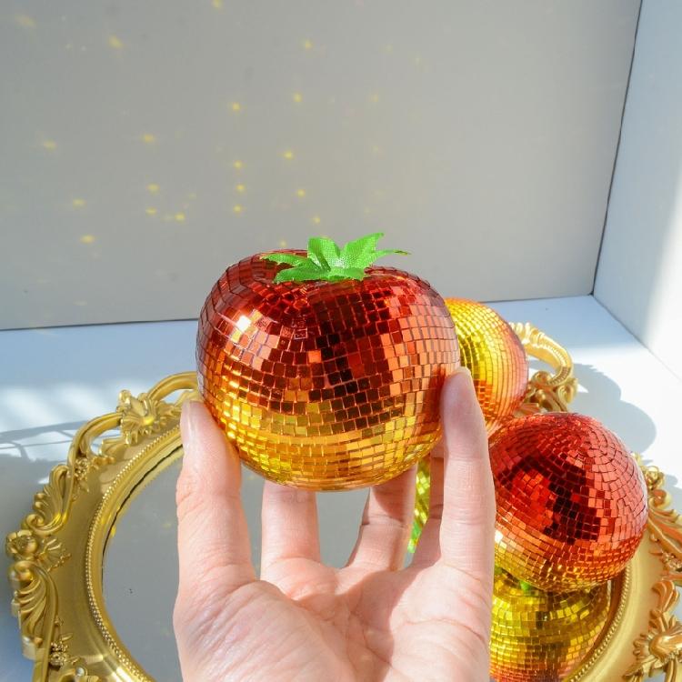 Disco Ball Decors Mirrored Disco Pear/Tomato/Carrot/Pepper Light Reflectings Disco Ball Table Decorations Home Decors