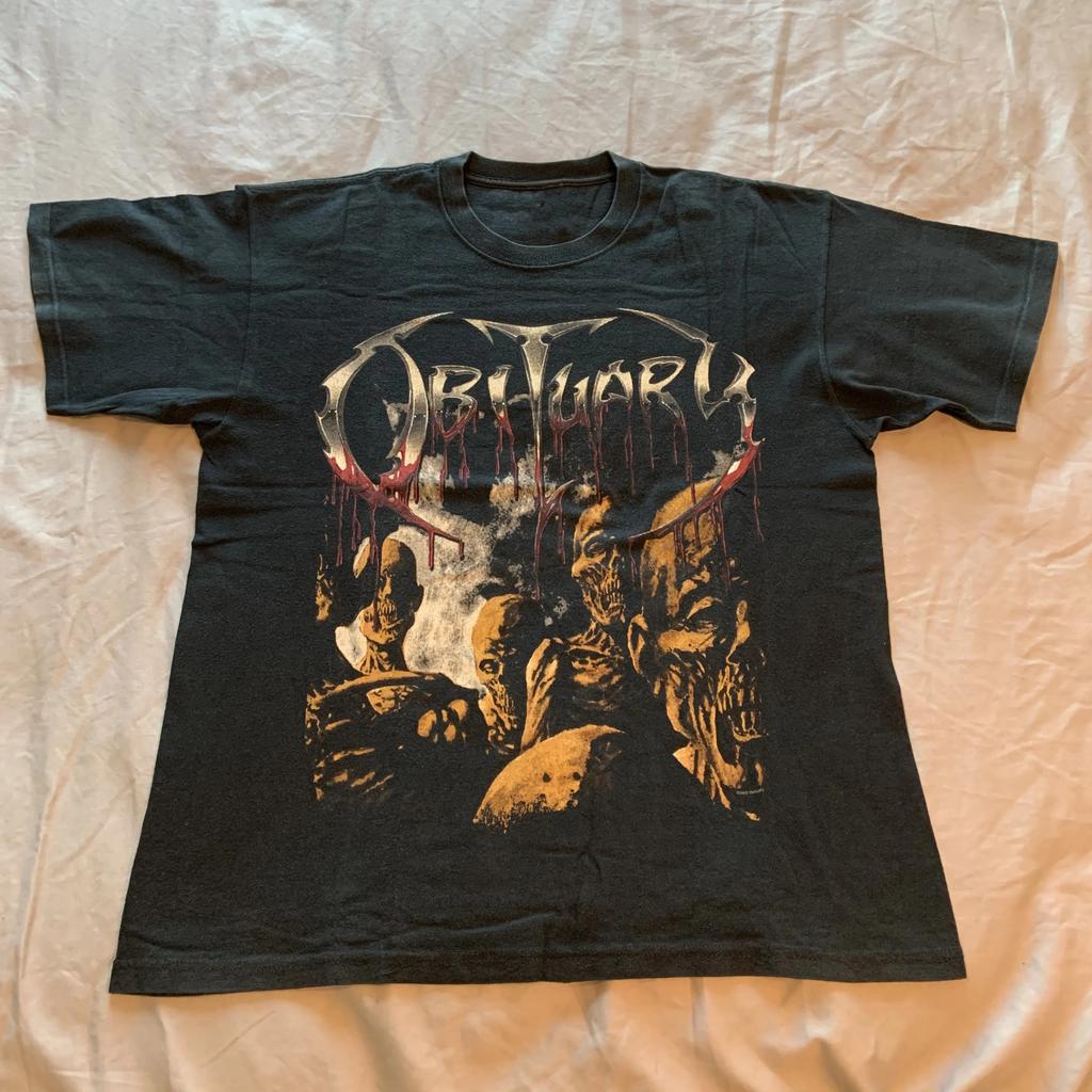 Hot Vintage Obituary Metal Band Black One-side Size S-4XL Shirt