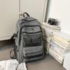 New Schoolbag Men's American Retro Tooling Wind Large Capacity Trend Backpack Strong and Durable Junior High School Backpack
