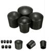 Furniture Leg Caps 4PCS Black Rubber Protector Covers for Chair Table Cabinet 16mm 19mm 22mm 25mm 32mm 40mm 50mm Inner Diameter