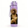 1PC Saint Joseph Infant Portrait 750ml Color Plastic Sports Water Bottle Leakproof Flip Straw Lid For Sports Office Home Use
