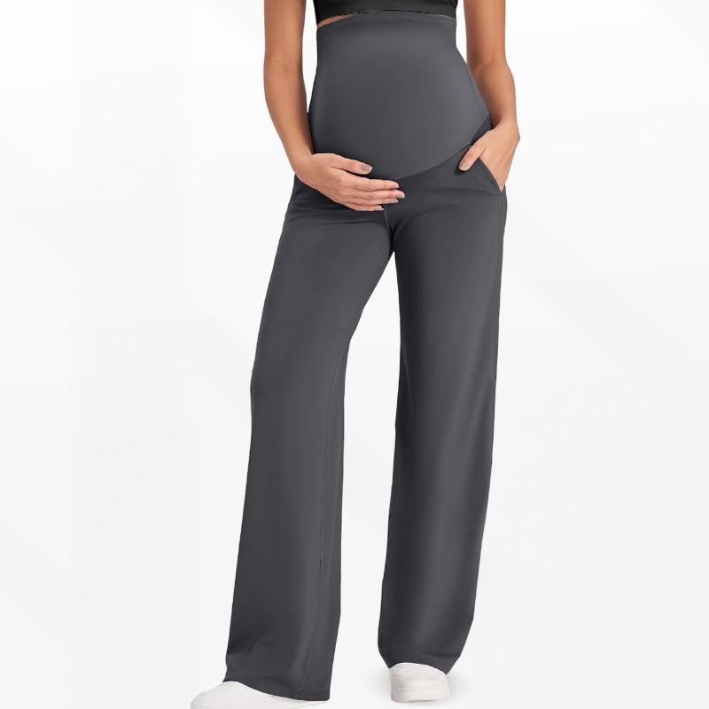 Zwangerschap Wijde Broeken Hoge Taille Stretch Comfortabel Zwangerschap Broeken Herfst Winter Casual Kleding
