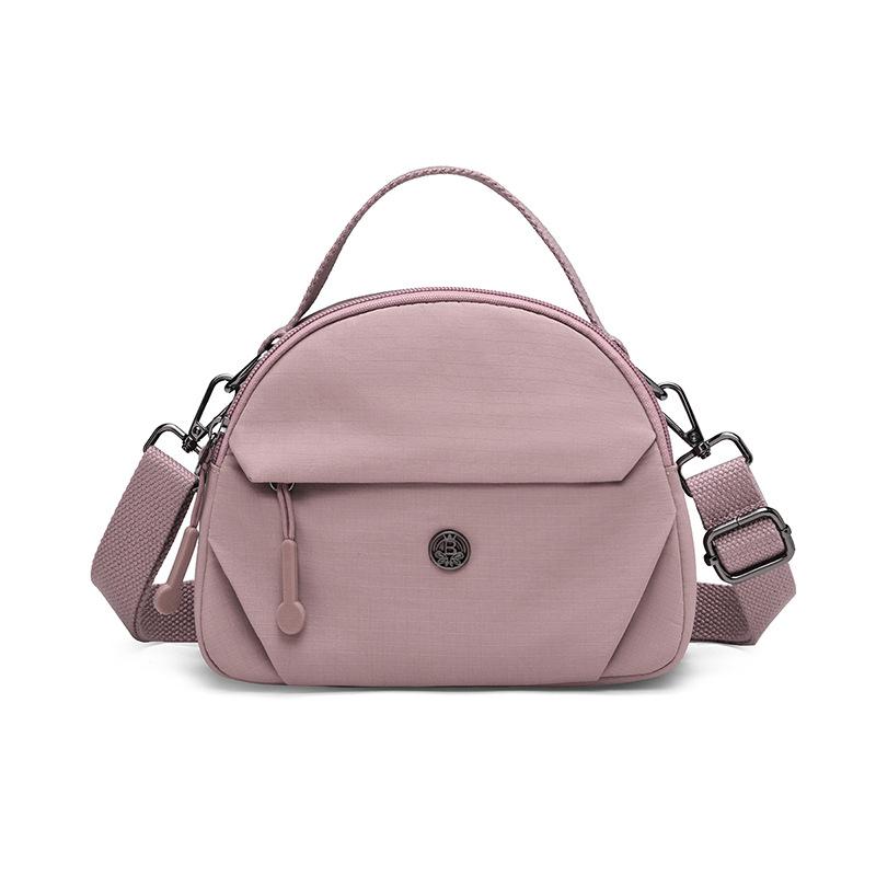 Women's Nylon Shoulder Bag Solid Color Portable Crossbody Bag