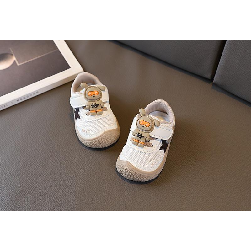 Baby Toddler Shoes Spring New Mesh Breathable Boys and Girls Baby Soft-soled Sports Shoes Korean Version Children's Single Shoes Light Up