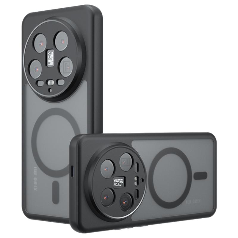 

Для Xiaomi 14 Ультра Магнитный Чехол TPU+PC Матовый Противоударный Чехол для Телефона Transparent Black