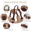 New Chocolate Color Luxury Dog Harness No Pull for Large Small Dogs Adjustable Chest Strap Dog Harness Personalized