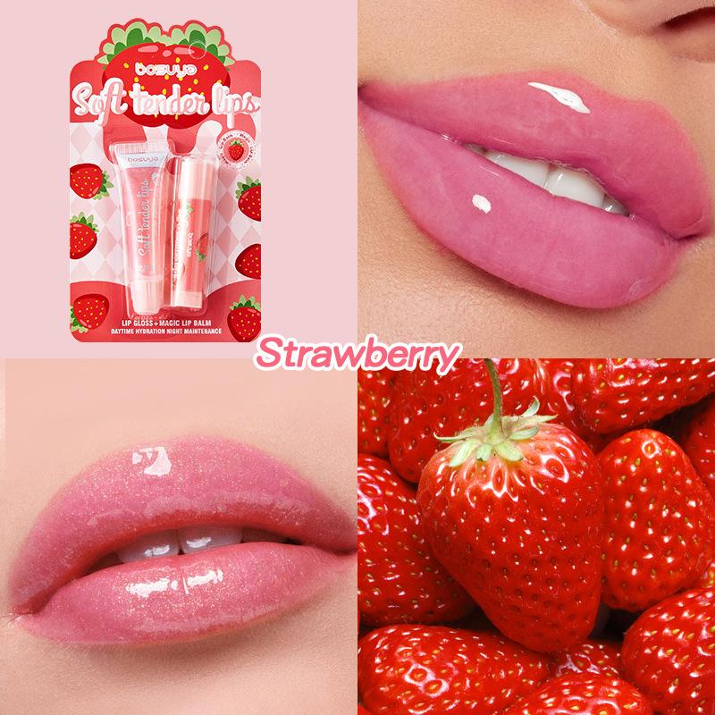 Magic Color Change Lip Balm Shimmering Gloss 2 Pack Set Hydrating Moisturizing Lip Care Combo