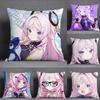 Genshin Impact Citlali Cute Pillow Case Square DoubleSided Printing Sofa Cushion Cover Pillowcase Bedroom Bedside