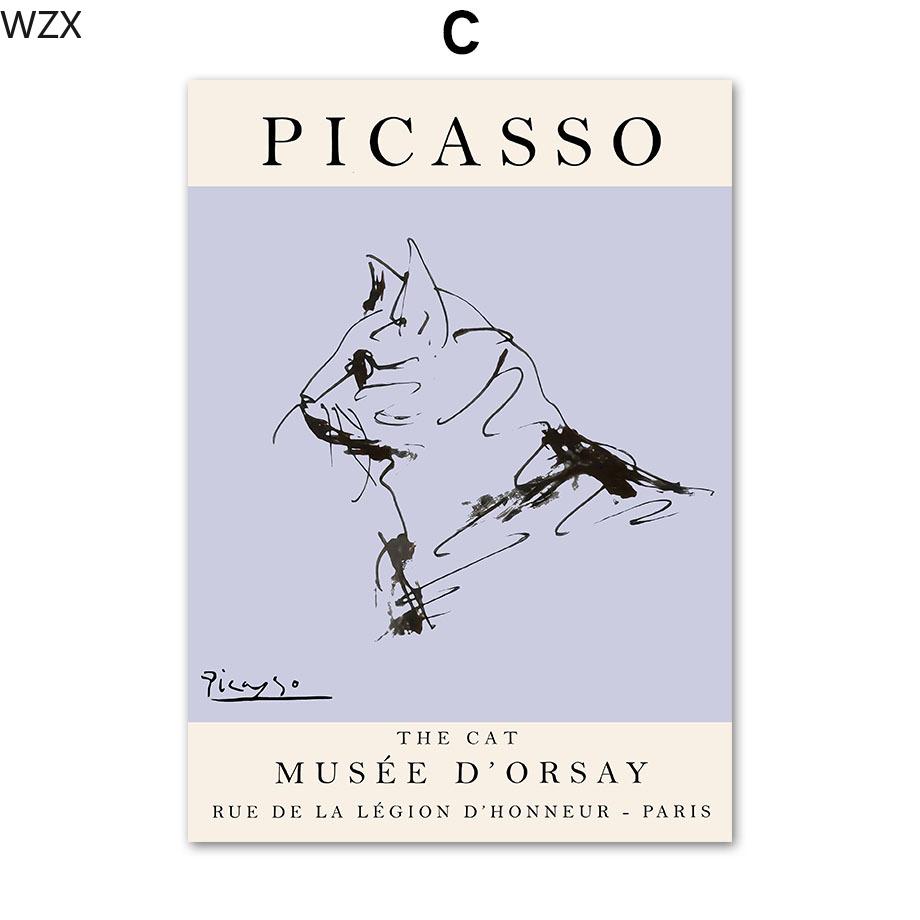 Abstract Picasso Elephant Mouse Bird Cat  And Prints Wall Art Canvas Painting Wall Pictures For Living Room DecorNordic Posters