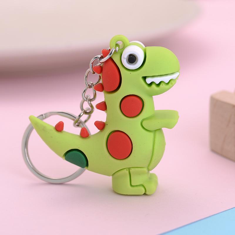 

Брелок-подвеска для ключей автомобиля с динозавром, женский, милый, креативный, подвеска для школьного рюкзака, парный брелок, мини светло-зеленый