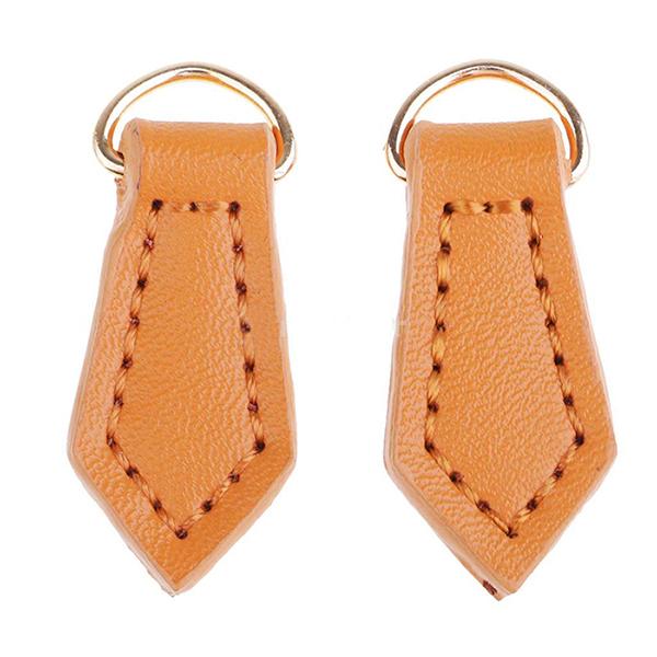 5 Stück Lederbeutel Reißverschlussanhänger Ersatz Geldbörse Reißverschlussanhänger Fixierer Blattförmiger Anhänger für DIY Handtaschen Gepäck Rucksack Zubehör