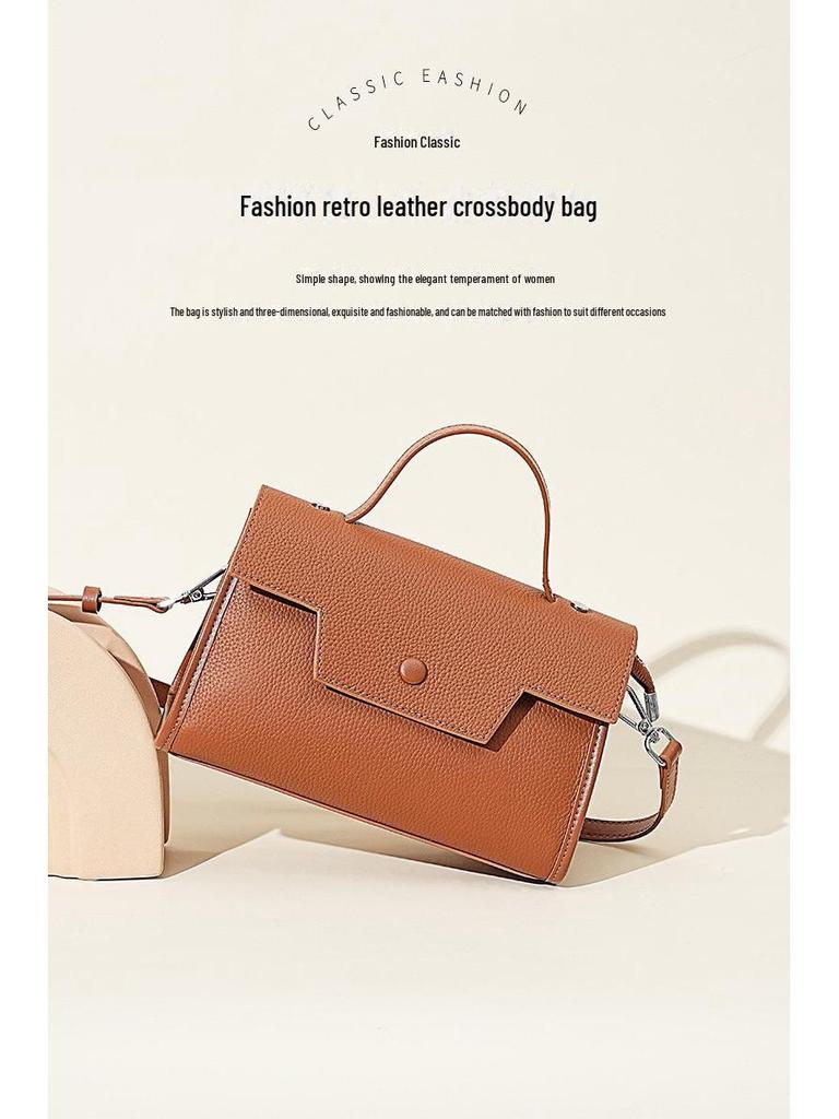 Mini Pillow Bag: Trendy Autumn & Winter Women's Genuine Leather Messenger In Japanese & Korean Style