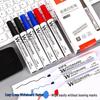 Large Capacity Erasable Whiteboard Markers: Black, Red, Blue