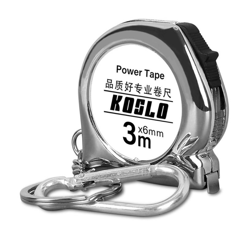 Compactly 3Meter Carbon Steel Measuring Tape with Carabiner Lightweight ABS Housing For Precise Measurement Tool