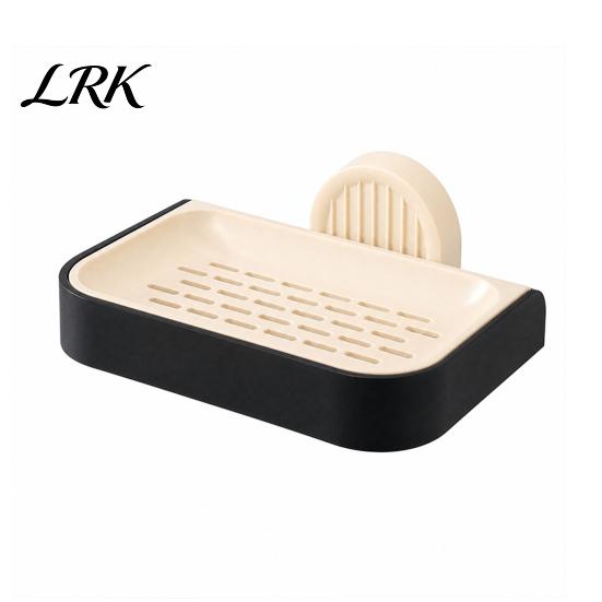 Countertop Space Saver Wall Mounted Soap Dish, No-Punch Installation Moisture-Proof Tray, Wall-mounted Dish with Pull-Out Water Collection Tray Single Layer чёрный