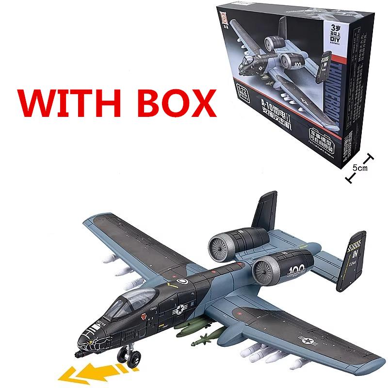 1:72 Creative Military Series Building Blocks New Attack Aircraft Fighter Transport Vehicle M-Track Model Toys For Boy Xmas Gift