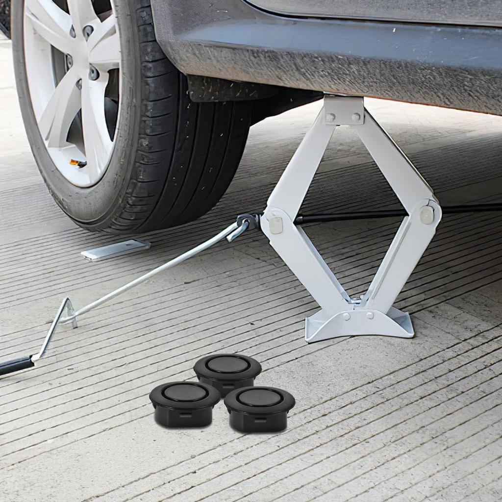 Universal Car Bumper Hole Covers 10 Pcs Waterproof Parking Sensor Caps for Front and Rear Bumper Truck Exterior Accessories 1.18X1.18X0.39In