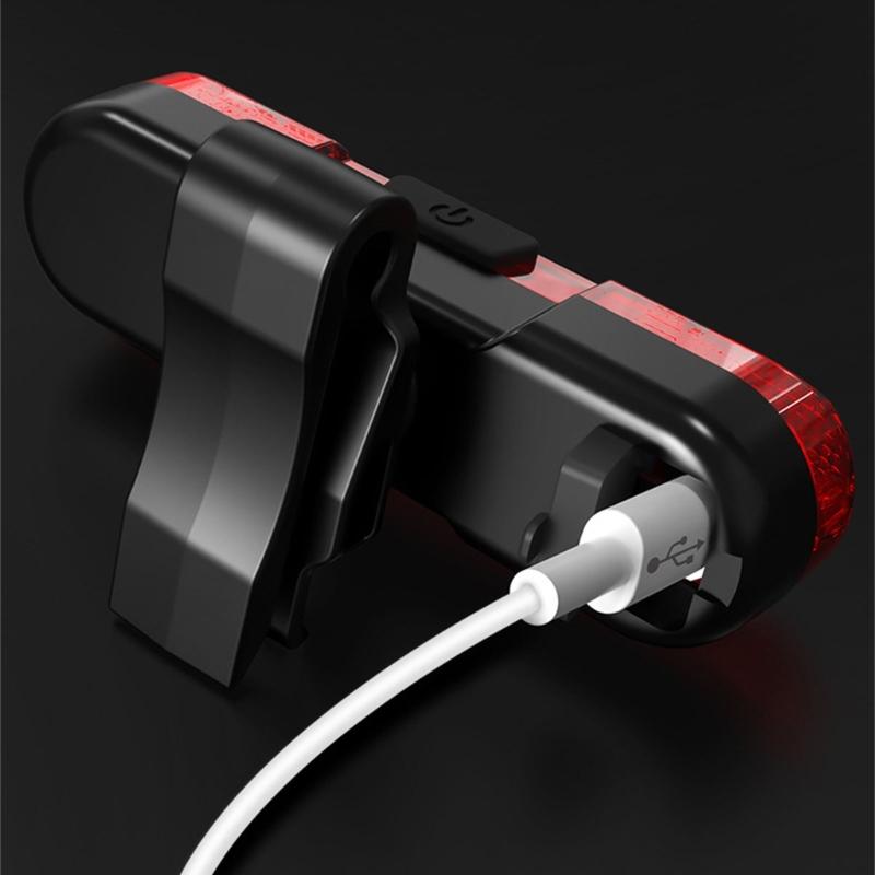Road Bike Cycling Safety Warning Lamp Rechargeable Bike Rear Lights Waterproofs Bicycles Taillight Easy to Install