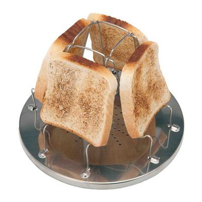 Faltbarer Campingkocher Toaster Edelstahl Camping Toaster Rack Halter 4 Scheiben Toasterblech