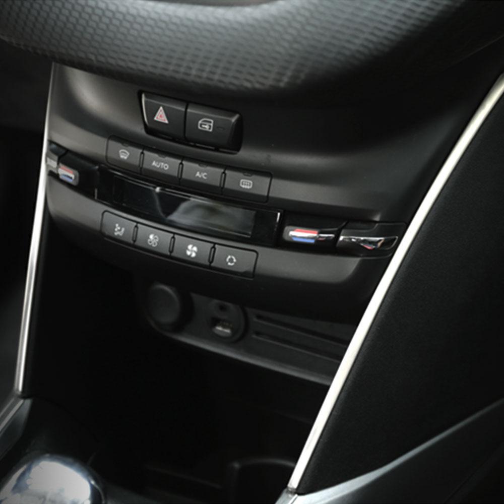 

2 шт. для Peugeot 2008 2014 2015 2016 2017 2018 2019 Накладки из нержавеющей стали на центр управления, боковые накладки, автомобильные аксессуары серебряный