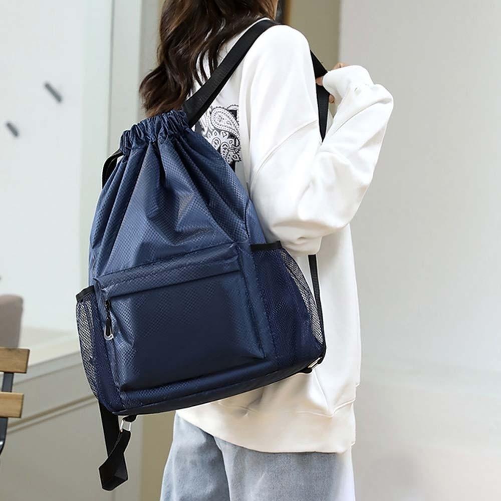 Large Capacity Oxford Cloth Backpack Portable Drawstring School Bag Gym Drawstring Bag Students