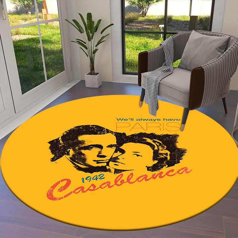 Tappeto Rotondo Area Tappeto Cancello di Attraversamento Vortex, Tappeto per Soggiorno Camera da Letto Divano Stanza dei Giochi Decorazione, Tappetino Antiscivolo