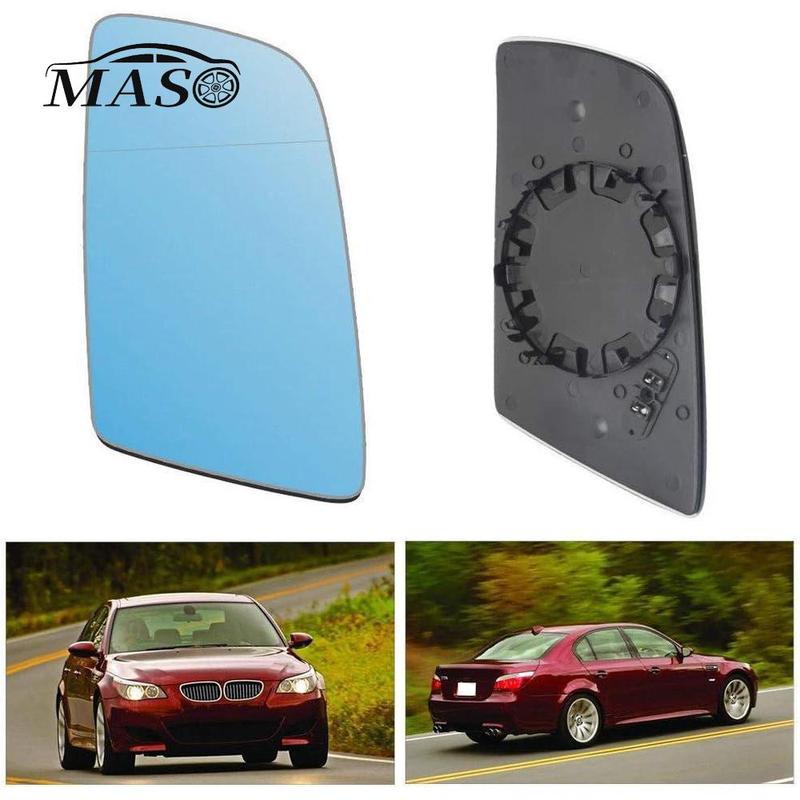 Right Hand Side Heated Wing Door Mirror Glass for BMW E60 E61 E63 E64 2004 2005 2006 2007 2008 2009 2010 Left Passenger Side