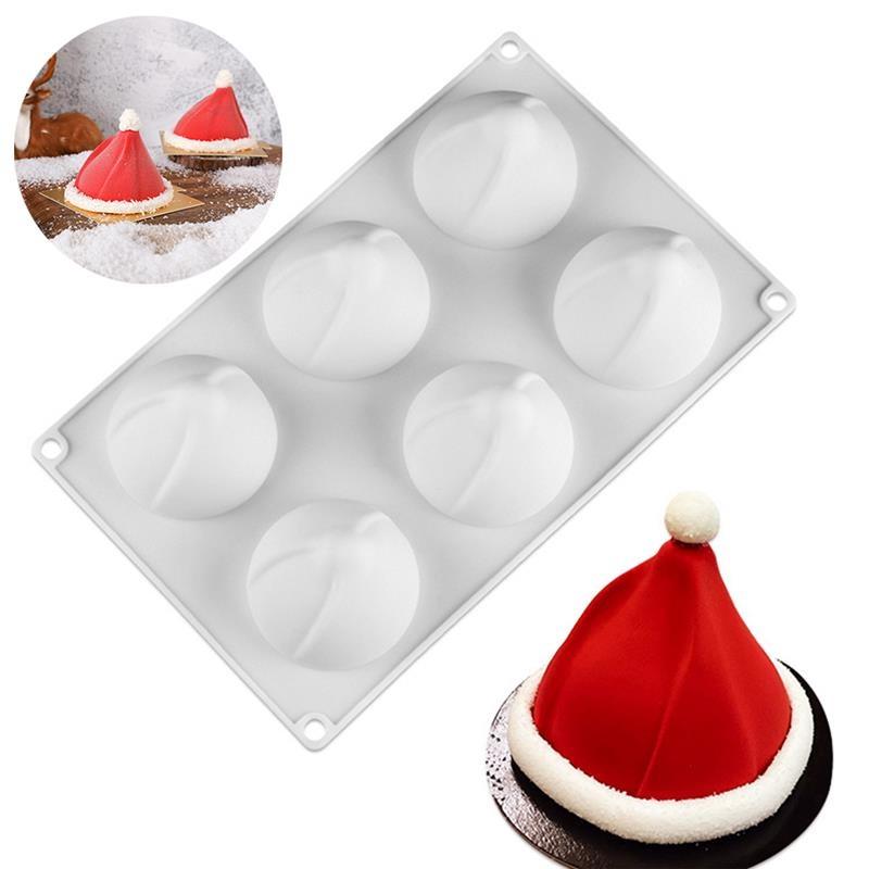 Nové vánoční čepice silikonové formy nástroj na zdobení dortů pekařské náčiní francouzský dezert mousse dort forma pečení cu